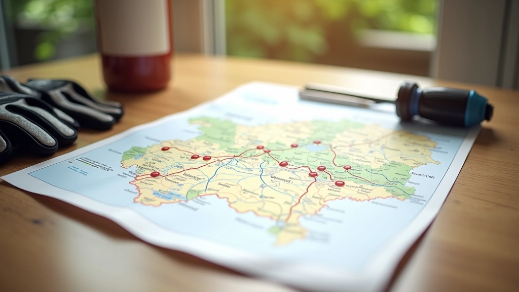 Planning and research materials for Czech cycling routes