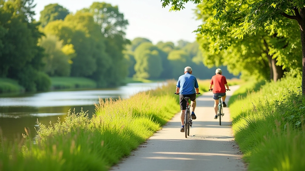 Vltava River cycling path with river views and riverside towns